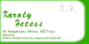 karoly hetesi business card